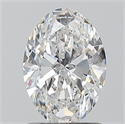 Natural Diamond 1.20 Carats, Oval with  Cut, D Color, SI1 Clarity and Certified by GIA
