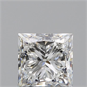 Natural Diamond 0.80 Carats, Princess with  Cut, G Color, VVS2 Clarity and Certified by GIA