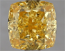 Picture of Lab Grown Diamond 1.51 Carats, CUSHION MODIFIED with  Cut, Fancy Vivid Yellow Color, VVS2 Clarity and Certified by IGI