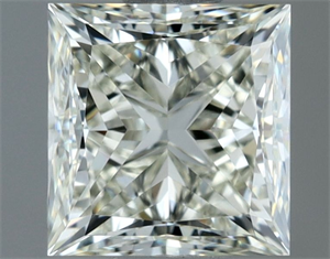 Picture of Natural Diamond 1.00 Carats, Princess with  Cut, J Color, VVS2 Clarity and Certified by IGI