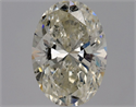 Natural Diamond 1.01 Carats, Oval with  Cut, K Color, SI2 Clarity and Certified by HRD