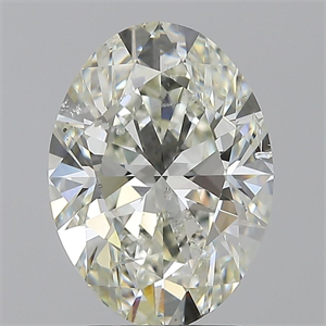 Foto Diamante Natural 3.01 quilates, Ovalado , Color J, claridad SI2 y certificado GIA de
