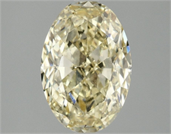 Picture of Lab Grown Diamond 3.06 Carats, Oval with  Cut, Fancy Vivid Yellow Color, VVS2 Clarity and Certified by IGI