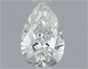 Natural Diamond 0.50 Carats, Pear with  Cut, H Color, SI1 Clarity and Certified by GIA