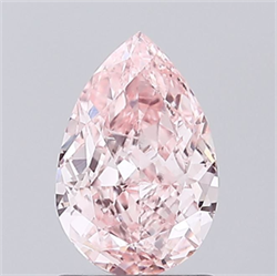 Picture of Lab Grown Diamond 1.20 Carats, Pear with  Cut, Fancy Vivid Pink Color, VVS2 Clarity and Certified by IGI