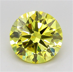 Picture of Lab Grown Diamond 2.01 Carats, Round with Excellent Cut, Fancy Intense Yellow Color, VS1 Clarity and Certified by IGI