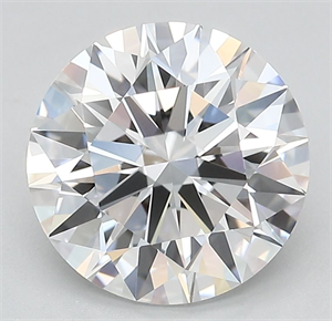 Picture of Lab Grown Diamond 2.60 Carats, Round with Ideal Cut, D Color, VVS1 Clarity and Certified by IGI