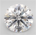 Lab Grown Diamond 3.74 Carats, Round with Excellent Cut, D Color, VVS2 Clarity and Certified by IGI