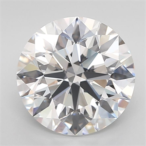 Picture of Lab Grown Diamond 3.74 Carats, Round with Excellent Cut, D Color, VVS2 Clarity and Certified by IGI