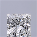 Natural Diamond 0.91 Carats, Princess with  Cut, H Color, VVS1 Clarity and Certified by GIA