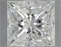 Natural Diamond 0.71 Carats, Princess with  Cut, H Color, VS1 Clarity and Certified by GIA