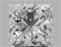 Natural Diamond 2.00 Carats, Princess with  Cut, E Color, SI2 Clarity and Certified by GIA