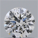 Natural Diamond 0.57 Carats, Round with Excellent Cut, E Color, SI1 Clarity and Certified by GIA