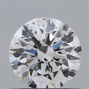 Picture of Natural Diamond 0.57 Carats, Round with Excellent Cut, E Color, SI1 Clarity and Certified by GIA