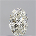 Natural Diamond 0.50 Carats, Oval with  Cut, I Color, VS2 Clarity and Certified by GIA