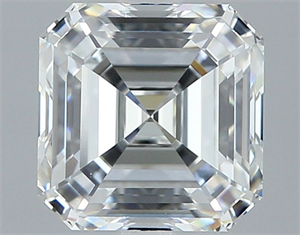 Foto Diamante Natural 1.53 quilates, Asscher , Color F, claridad VS1 y certificado GIA de