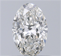 Natural Diamond 0.55 Carats, Oval with  Cut, I Color, VVS1 Clarity and Certified by GIA