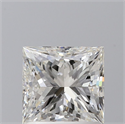 Natural Diamond 1.20 Carats, Princess with  Cut, H Color, SI1 Clarity and Certified by GIA