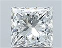Natural Diamond 1.02 Carats, Princess with  Cut, F Color, SI2 Clarity and Certified by GIA