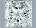 Natural Diamond 1.64 Carats, Princess with  Cut, J Color, IF Clarity and Certified by IGI