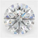 Lab Grown Diamond 2.88 Carats, Round with Excellent Cut, E Color, VVS2 Clarity and Certified by GIA