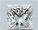 Natural Diamond 1.01 Carats, Princess with  Cut, H Color, IF Clarity and Certified by GIA