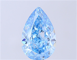 Picture of Lab Grown Diamond 5.10 Carats, Pear with  Cut, Fancy Vivid Blue Color, VVS2 Clarity and Certified by IGI