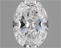 Natural Diamond 0.41 Carats, Oval with  Cut, D Color, VVS1 Clarity and Certified by GIA