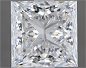 Natural Diamond 1.70 Carats, Princess with  Cut, F Color, VS2 Clarity and Certified by GIA