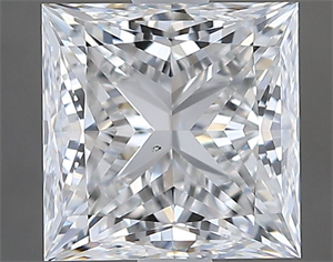 Picture of Natural Diamond 1.70 Carats, Princess with  Cut, F Color, VS2 Clarity and Certified by GIA