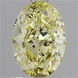 Picture of Lab Grown Diamond 1.21 Carats, Oval with  Cut, Fancy Light Yellow Color, VS1 Clarity and Certified by IGI