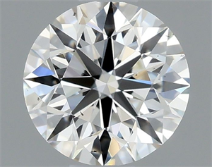 Picture of Natural Diamond 0.53 Carats, Round with Excellent Cut, H Color, SI1 Clarity and Certified by GIA