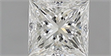 Natural Diamond 0.50 Carats, Princess with  Cut, G Color, VVS2 Clarity and Certified by IGI