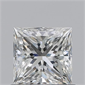 Natural Diamond 0.70 Carats, Princess with  Cut, H Color, VVS2 Clarity and Certified by GIA