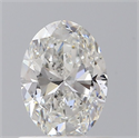 Natural Diamond 0.70 Carats, Oval with  Cut, F Color, VS2 Clarity and Certified by GIA