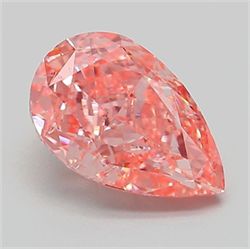 Picture of Lab Grown Diamond 2.15 Carats, Pear with  Cut, Fancy Vivid Pink Color, VVS2 Clarity and Certified by IGI