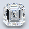 Natural Diamond 5.14 Carats, Asscher with  Cut, F Color, SI1 Clarity and Certified by GIA