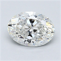 Natural Diamond 1.30 Carats, Oval with  Cut, G Color, SI1 Clarity and Certified by GIA