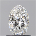 Natural Diamond 0.51 Carats, Oval with  Cut, F Color, VVS2 Clarity and Certified by GIA