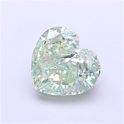 Picture of Lab Grown Diamond 1.26 Carats, Heart with  Cut, Fancy Vivid Green Color, VVS2 Clarity and Certified by IGI