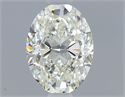 Natural Diamond 0.60 Carats, Oval with  Cut, J Color, VVS2 Clarity and Certified by GIA
