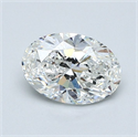 Natural Diamond 1.01 Carats, Oval with  Cut, G Color, VS2 Clarity and Certified by GIA