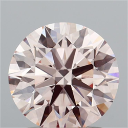 Picture of Lab Grown Diamond 1.50 Carats, Round with Ideal Cut, Fancy Pink Color, VS1 Clarity and Certified by IGI