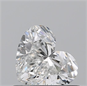 Natural Diamond 0.52 Carats, Heart with  Cut, G Color, VVS2 Clarity and Certified by GIA
