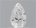 Natural Diamond 0.45 Carats, Pear with  Cut, D Color, VVS2 Clarity and Certified by GIA