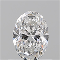 Natural Diamond 0.50 Carats, Oval with  Cut, F Color, VVS2 Clarity and Certified by GIA