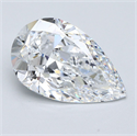 Diamante Natural 5.30 quilates, De pera , Color D, claridad VVS2 y certificado GIA