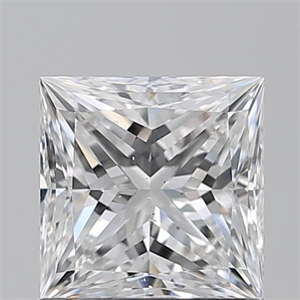 Picture of Natural Diamond 1.01 Carats, Princess with  Cut, E Color, SI2 Clarity and Certified by GIA
