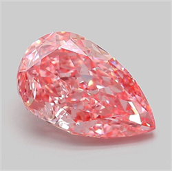Picture of Lab Grown Diamond 3.08 Carats, Pear with  Cut, Fancy Vivid Pink Color, VVS2 Clarity and Certified by IGI
