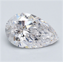 Diamante Natural 4.58 quilates, De pera , Color E, claridad VVS1 y certificado GIA